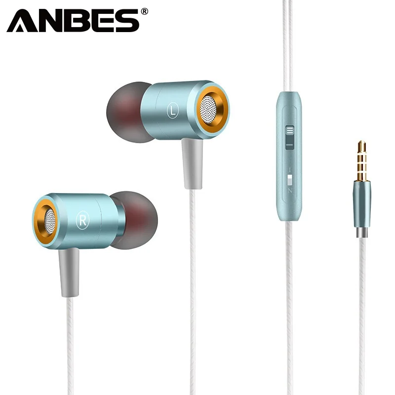 ANBES 3 5 мм проводные наушники HiFi стерео бас с микрофоном для iPhone xiaomi|headphones with