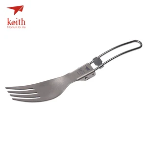 Портативная титановая складная вилка для кемпинга, набор столовых приборов для путешествий, пикника, пешего туризма, всего 16 г