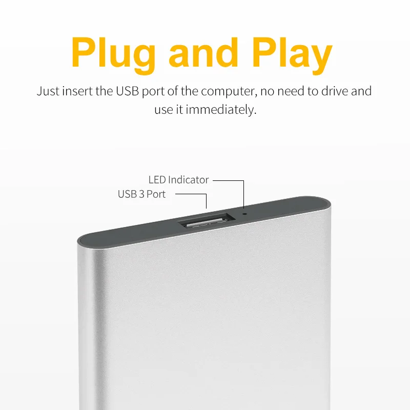 TEYADI E201 Портативный внешний жесткий диск 80 ГБ 120 160 250 500 1 ТБ 2 USB3.0 хранения HDD высокая