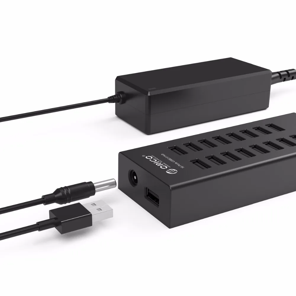 ORICO H1613 usb-хаб 16 портов USB2.0 концентратор с 12V2A адаптер питания для Apple Macbook ноутбук ПК планшет-черный