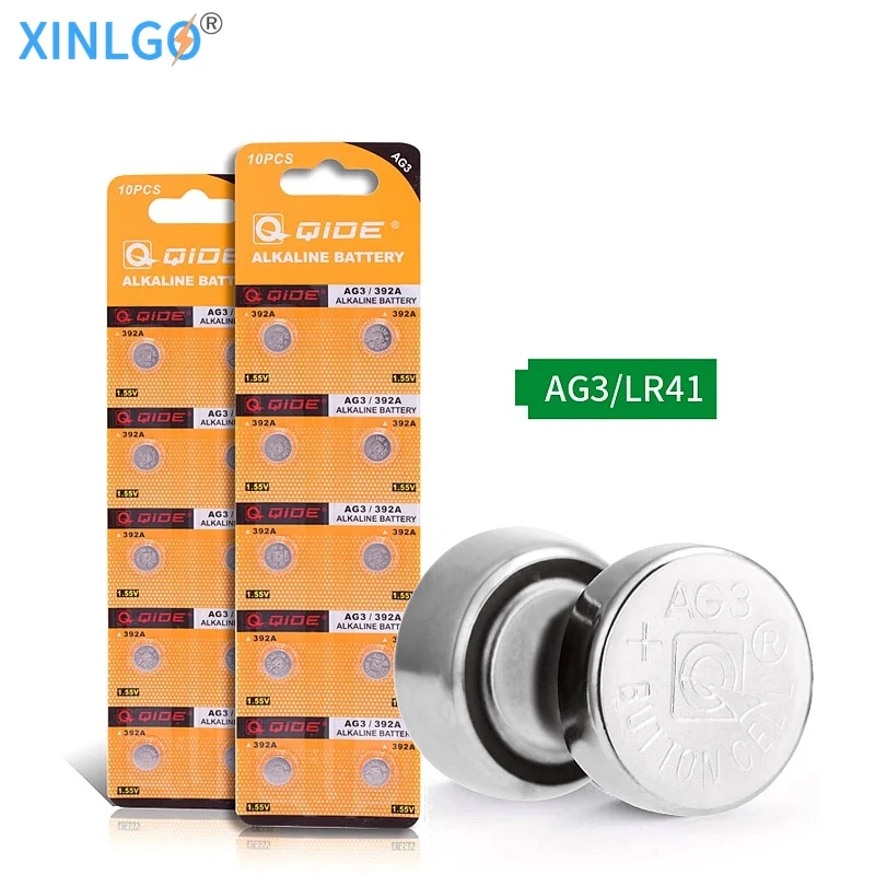 20 шт./лот LR41 AG3 392 384 192 Батарея 1 5 V щелочные батареи кнопки монета батарейки
