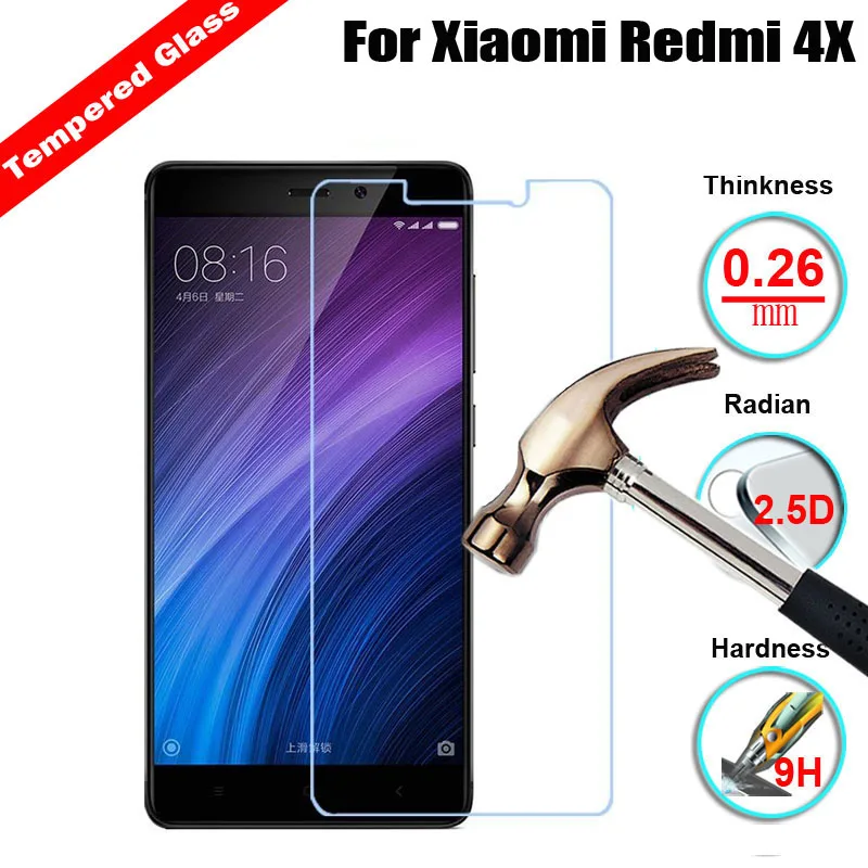 XSKEMP устойчивое к царапинам закаленное стекло для Xiaomi Redmi 4X 2.5D 9H 0 3 мм