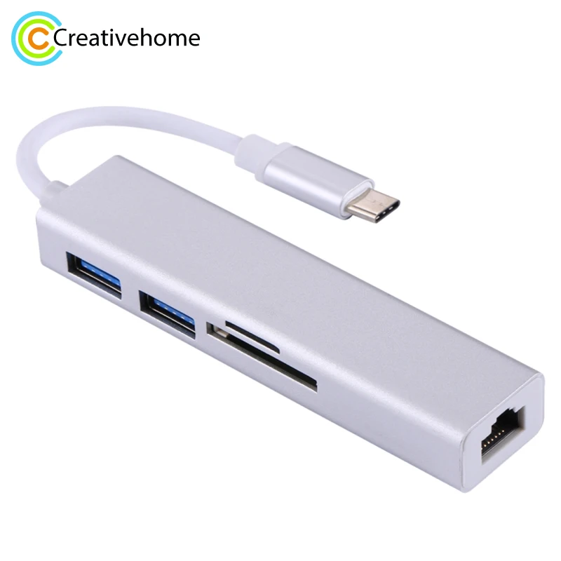 Haweel usb type c адаптер USB C в Gigabit Ethernet RJ45 и 2 3 0 SD Micro кардридер конвертер
