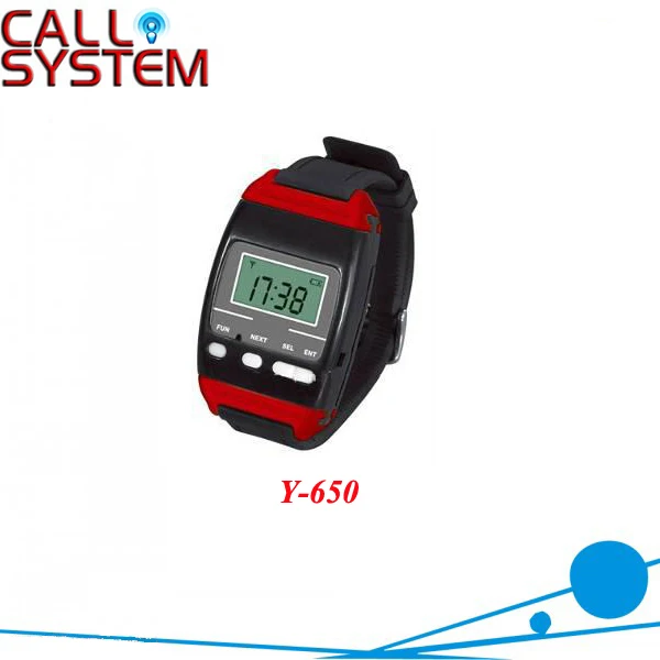 

433.92MHZ Wireless watch wrist calling receiver Y-650 for waiter use