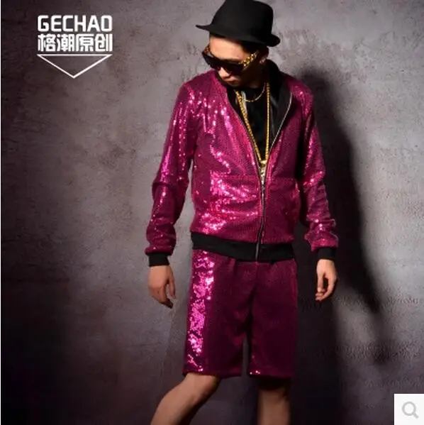 M-5XL! Мужская одежда 2017 модная новинка dj BIGBANG ds комплект бейсбольной куртки с