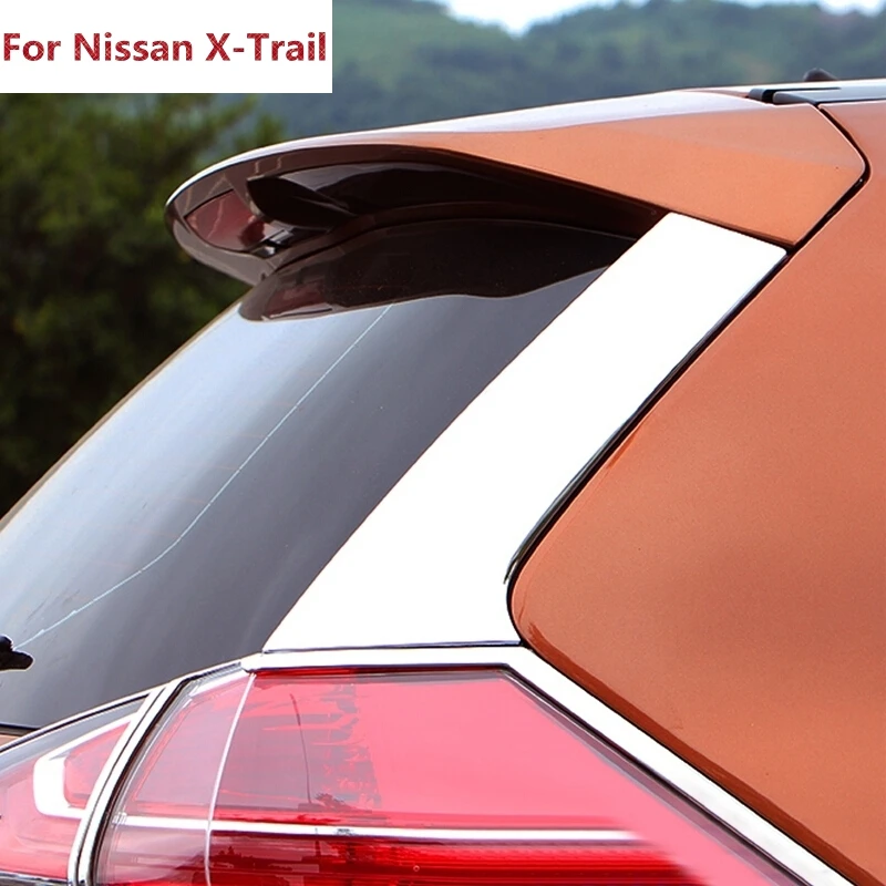 Для Nissan X Trail T32 Rogue 2014 2015 2016 задний спойлер из нержавеющей стали Боковая Защитная