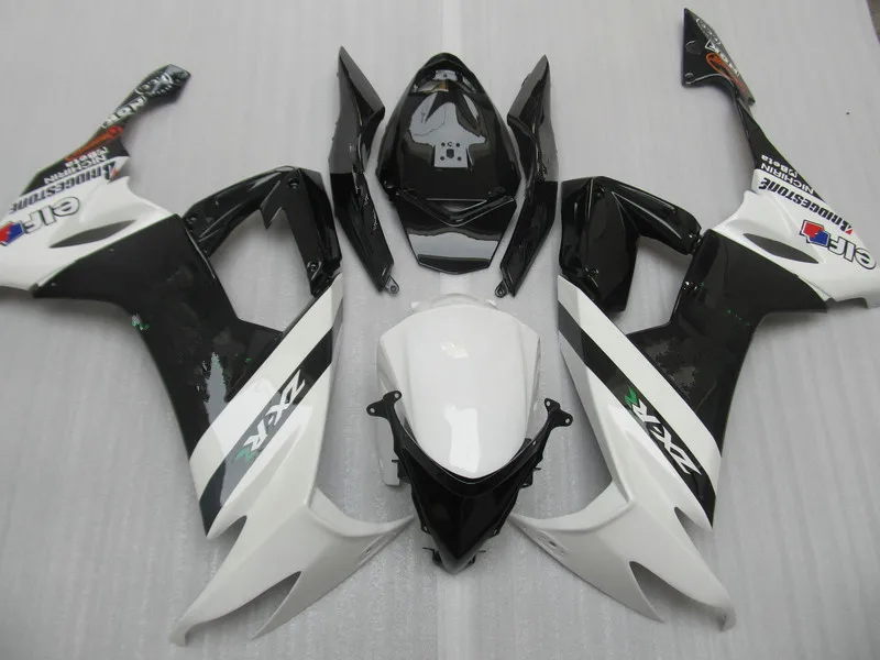 Комплект обтекателей для мотоцикла Kawasaki ZX-10R 2008 2009 Черный Белый Ninja ZX10R 08 09