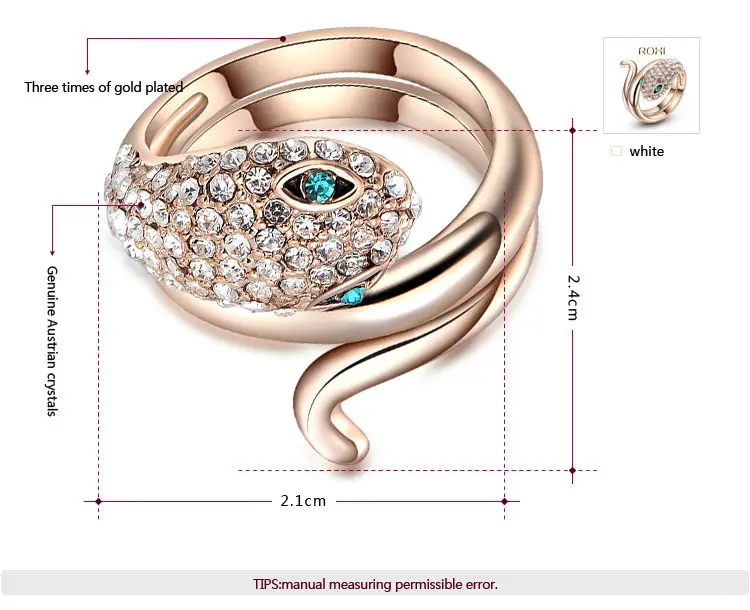 2015 Direct Selling Rushed Rings For Roxi Brands Fashion Ring Austrian Crystals white Plated Jewelry wholesale | Украшения и