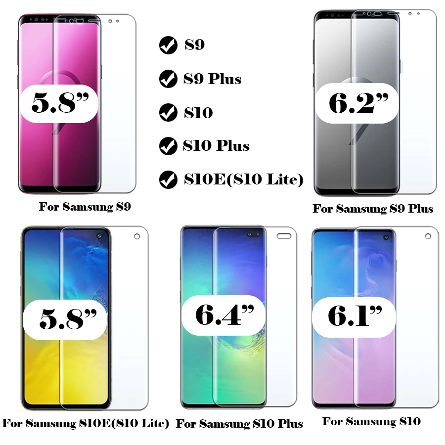 Защитная пленка для экрана samsung s9 plus s10 s10e s10plus lite light s 9 10 tpu|Защитные стёкла и