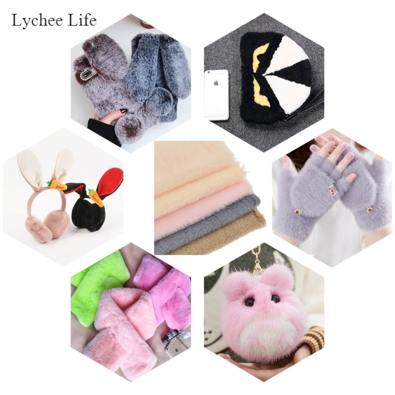 Lychee Life Простой DIY ручной работы имитация меха мягкая ткань для домашнего текстиля