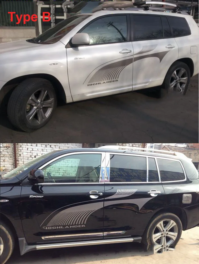 Luhuezu 5 типов 3M наклейка на кузов автомобиля для Toyota Highlander Kluger аксессуары 2009 2010 2011