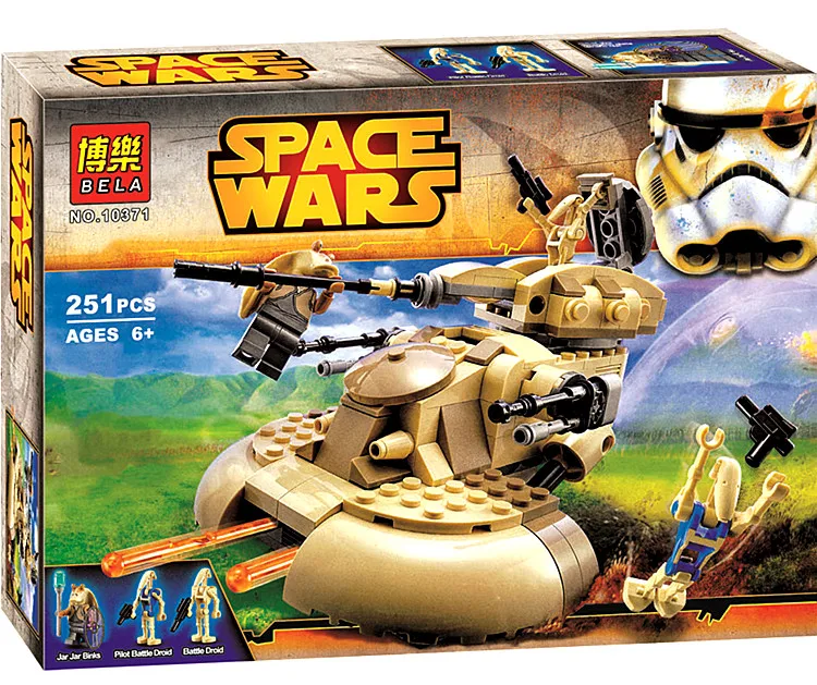 Горячая 221 шт. Star Wars ААТ танки строительный Конструкторы гриф робот подарок детям