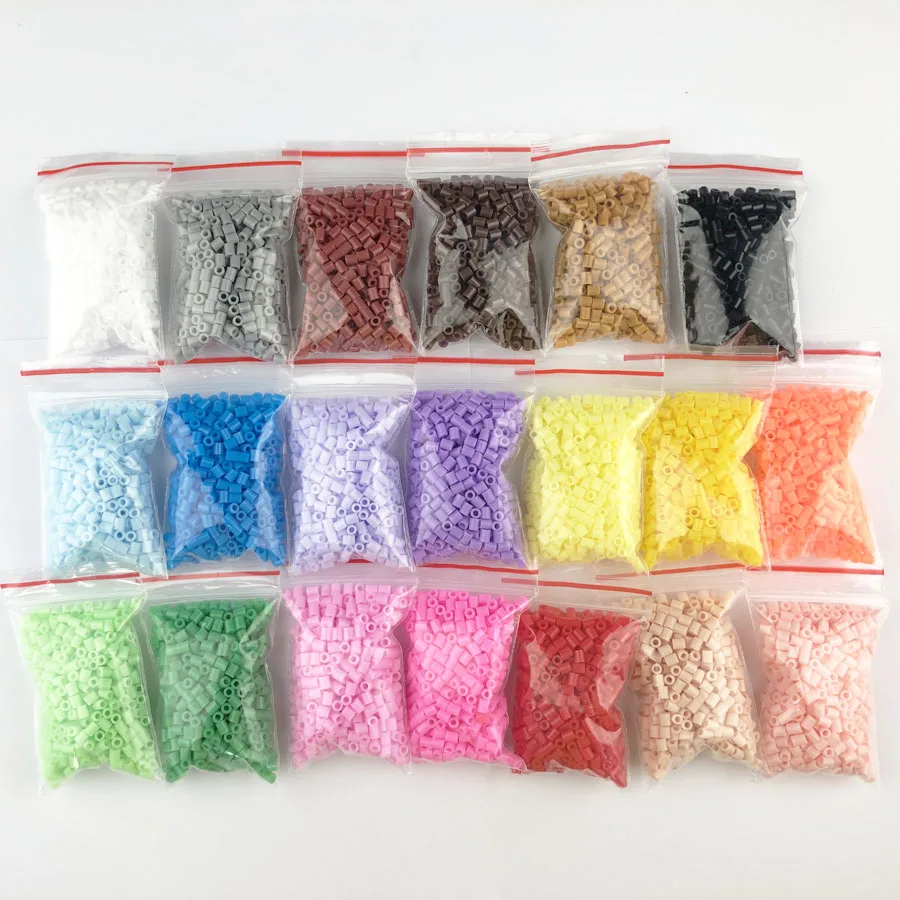 Мини 2,6 Хама бусины 10-80 цветов PUPUKOU бисер образование perler игрушка предохранитель бисера головоломки 3D для детей
