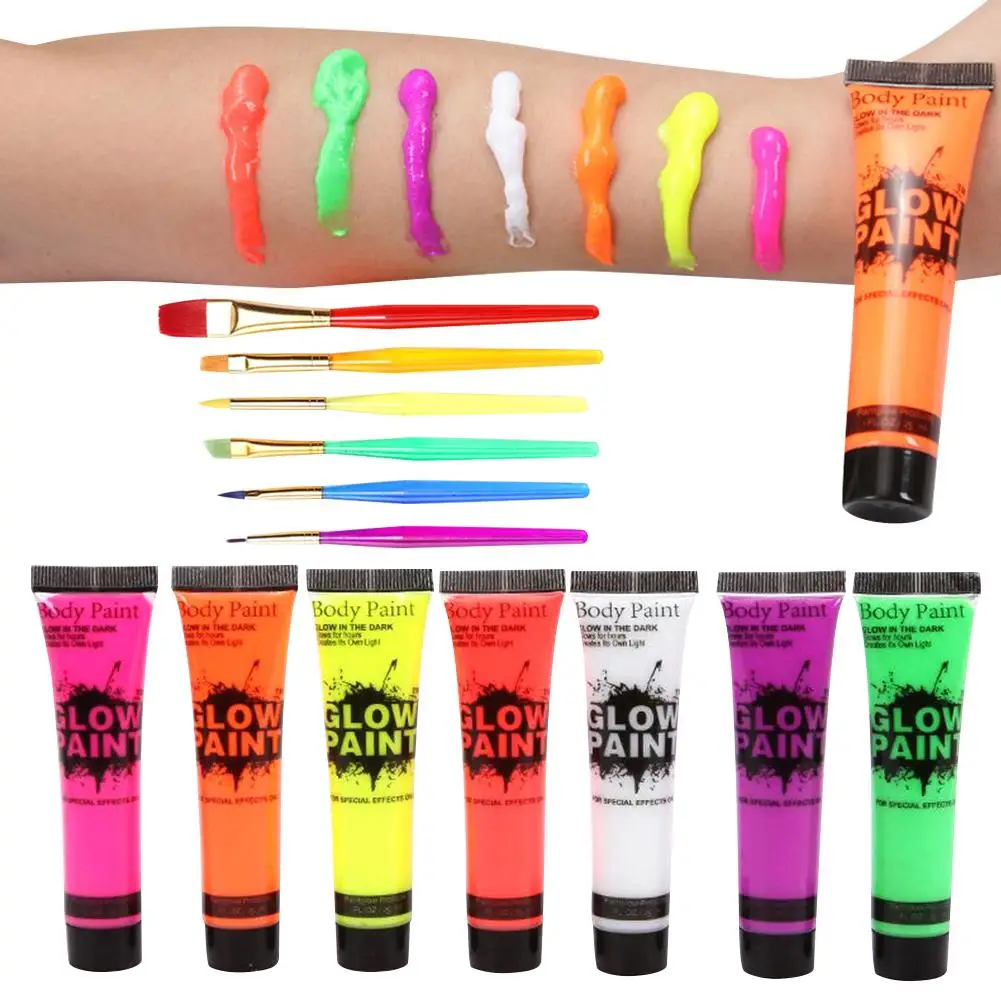 Краска для детей и взрослых 25 мл светящаяся мазь лица Экологически чистая
