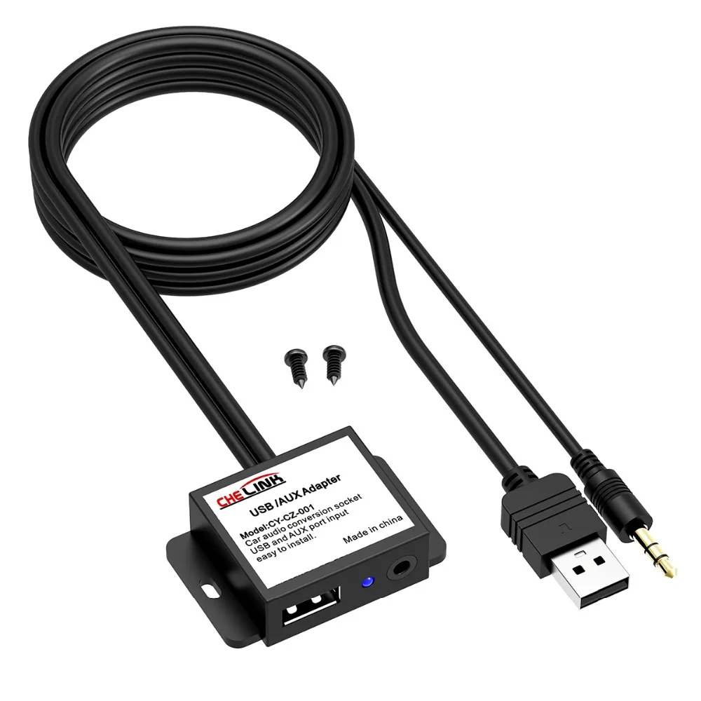 CHELINK AUX автомобильный адаптер USB 5V разъем с usb портом и 3 5 мм гнезда разъёма кабель