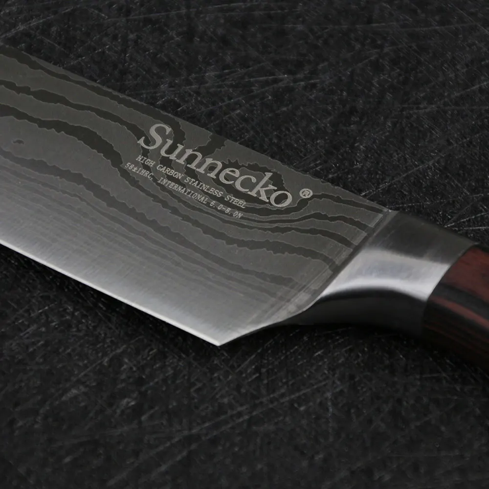 Профессиональный 8 дюймовый поварской нож SUNNECKO кухонные ножи из нержавеющей