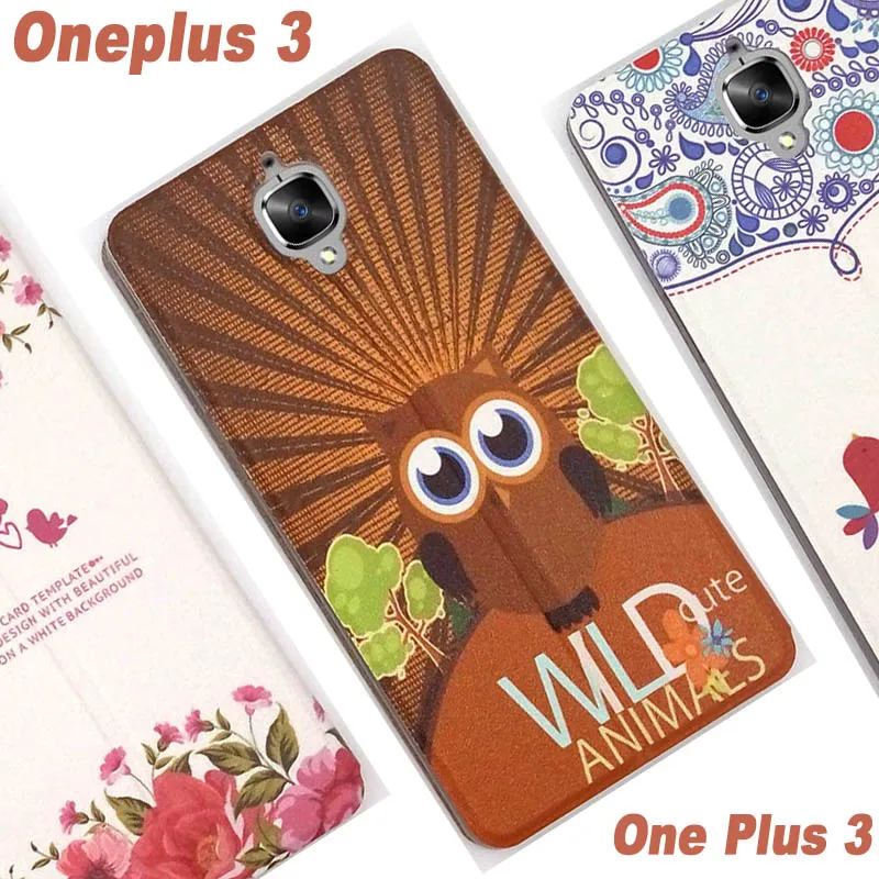 Чехол для телефона oneplus 3T кожа флип Окно чехол один плюс 3 мультфильм | Мобильные