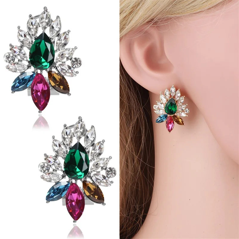 Желтое Золото Цвет кластера Маркиза Cut Цветной AAA Австрийские кристаллы