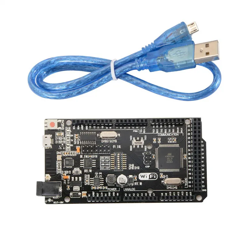 Mega2560 + Wi Fi R3 ATmega2560 ESP8266 32Мб оперативной памяти USB TTL CH340G совместимый для Arduino Mega NodeMCU