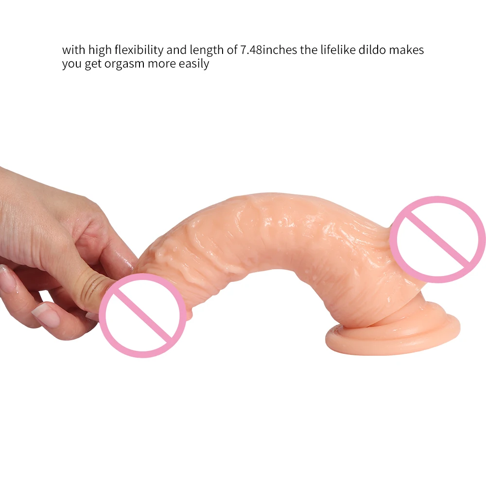HOWOSEX 19*4 см реалистичный фаллоимитатор гибкий искусственный пенис большой член с