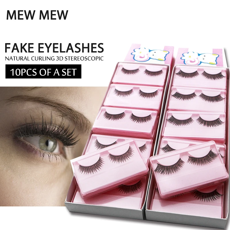 Костюм Mew 10 пар Cilios 3D норки накладные ресницы ручной работы многоразовые