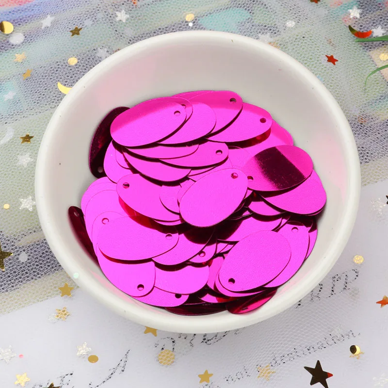 Rose 120 шт./лот эллиптических блесток 12x20mm овальный яйцо Форма пайетки с 1 боковое отверстие для живота Танцы ткань блестками diy швейная фурнитура - Цвет: Rose