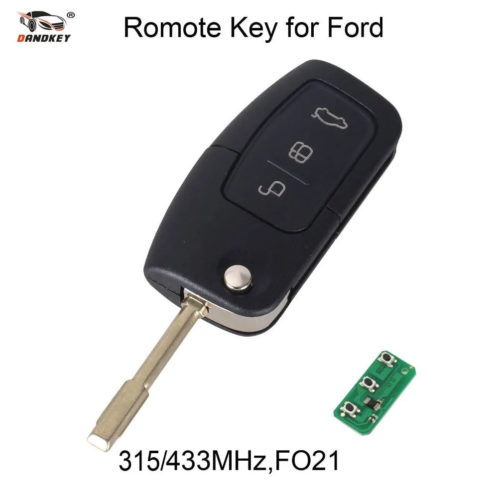 Dandkey Новый дистанционный ключ для Ford Mondeo Фокус Fiesta c Макс s max Galaxy 3 Пуговицы 315/433 мГц