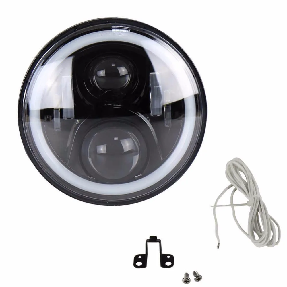 White Angel Eyes 7 Inch Led Headlight For Honda CB400 CB500 CB1300 Hornet 250 600 900 VTECVTR250 DOT Approved |