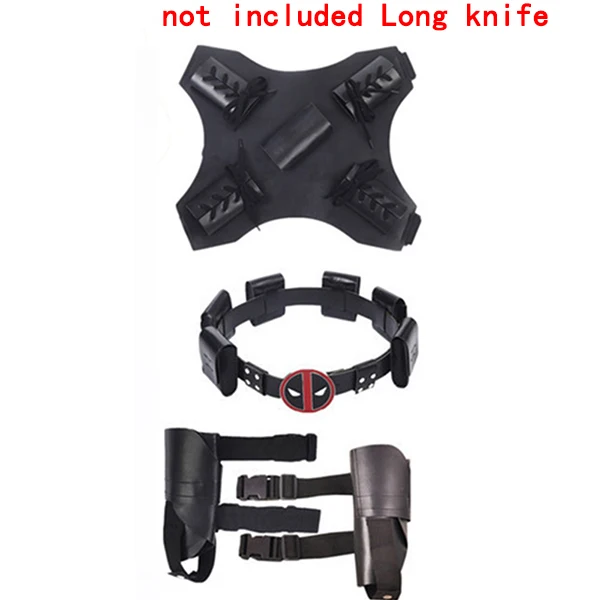 Accessory sets Фильм Дэдпул 2 Уэйд Уинстон Вилсон взрослый спандекс лайкра Косплей Костюм Zentai боди костюм комбинезоны индивидуальные аксессуары - Цвет: Accessory sets