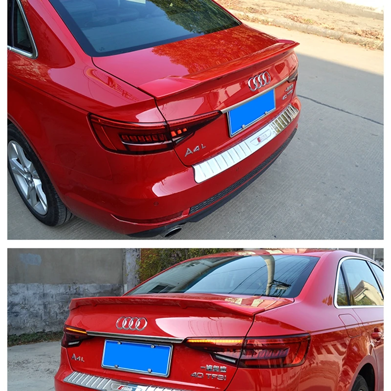 Задний спойлер для Audi A4L из АБС-пластика с лакированным праймером стиль a4 2017 2018 TRD |