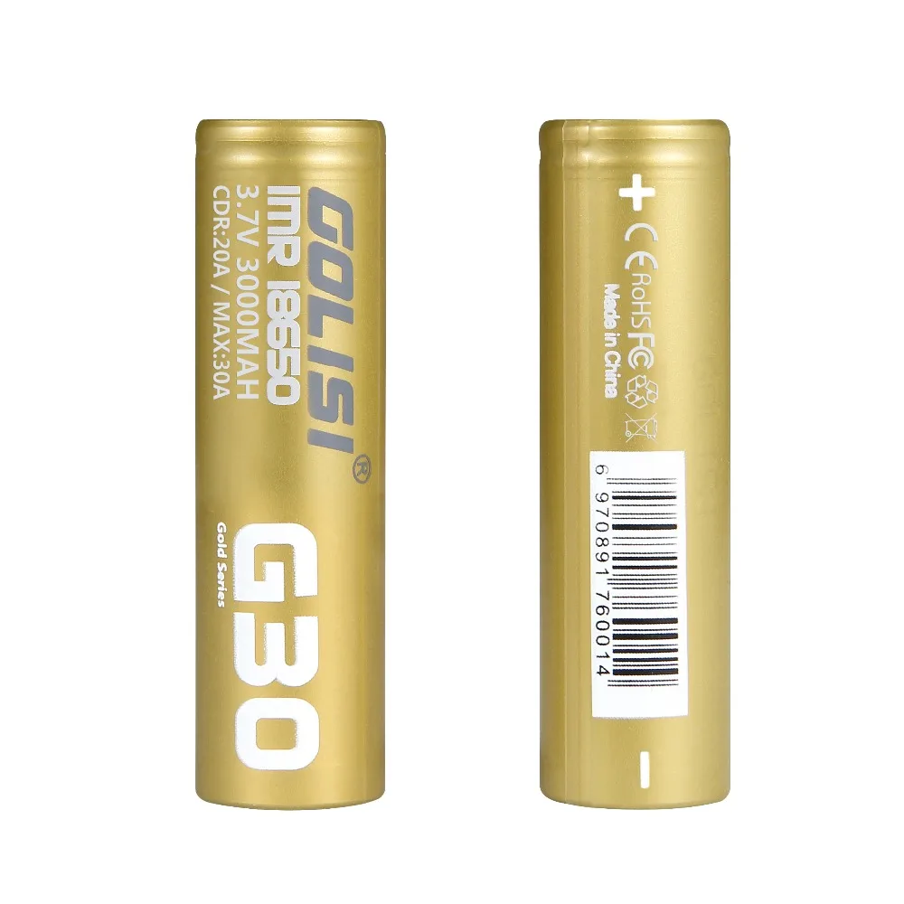 2 шт. GOLISI G30 IMR 18650 3000 мА/ч 3 7 в Макс 30 А CDC с высокой мощностью аккумуляторная батарея