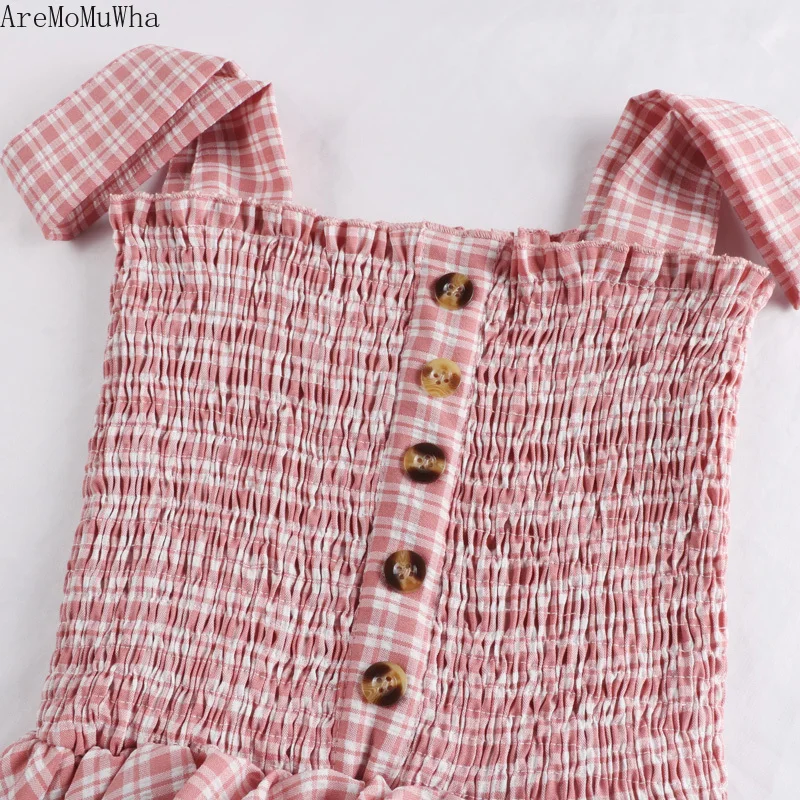 Женское облегающее платье AreMoMuWha на бретельках с открытыми плечами без рукавов