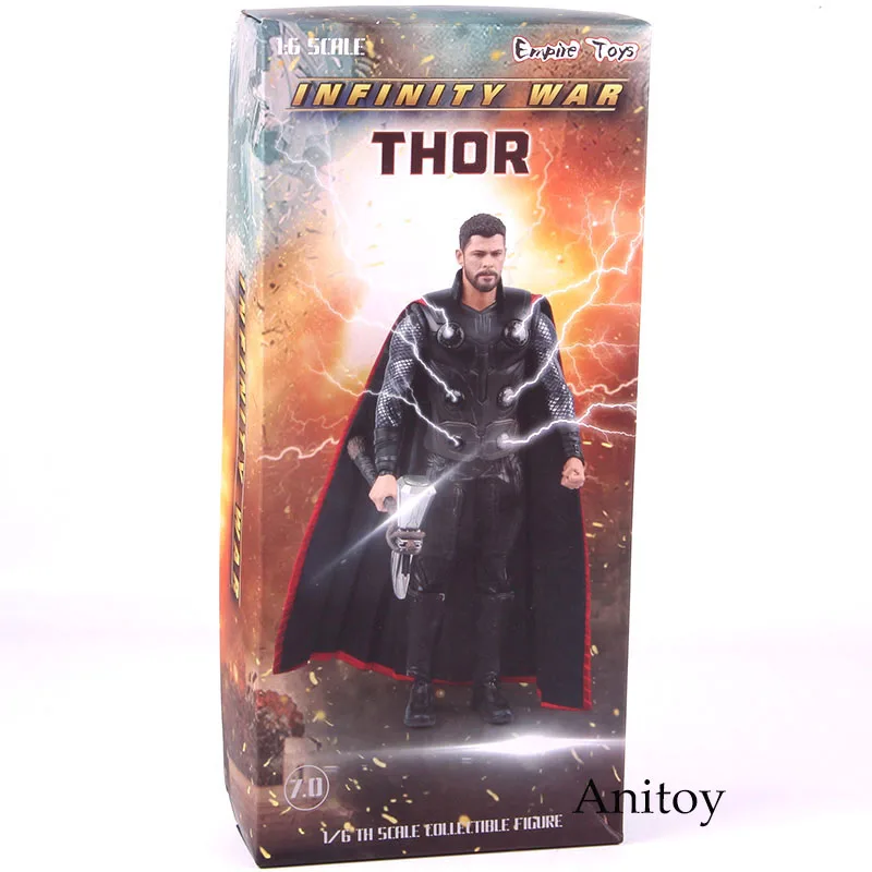 С принтами "Marvel", "Мстители" Бесконечная война Тор с громобой фигурку 1/6th весы ПВХ, Коллекционная модель, игрушка 30 см