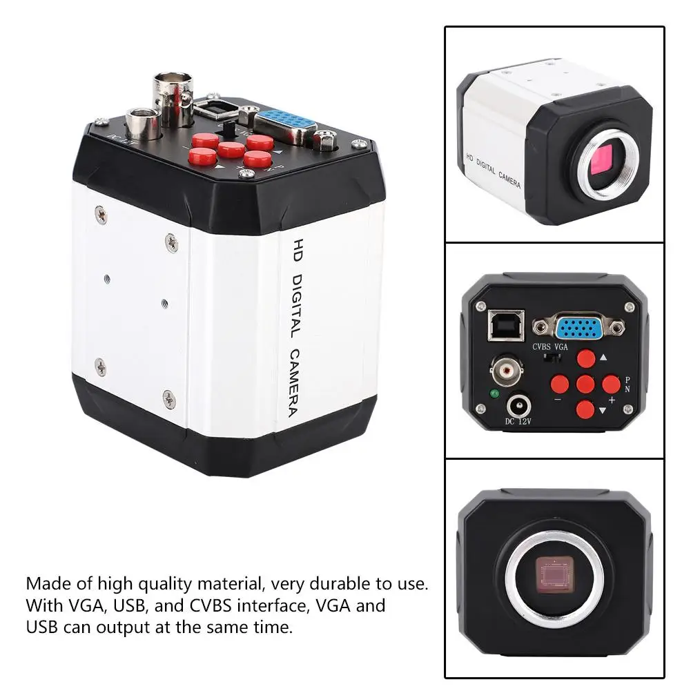 100-240 V 2MP промышленный микроскоп камера C-mount видеокамера VGA USB CVBS интерфейс microscopio цифровой para