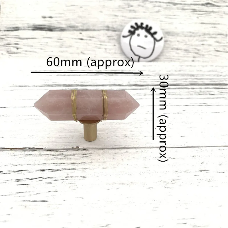 Light Pink Crystal LCH скандинавском стиле роскошная Натуральная Розовая Хрустальная круглая ручка на шкаф выдвижной ящик мебельные ручки латунная ручка простая жизнь прозрачный кристалл - Цвет: Light Pink Crystal