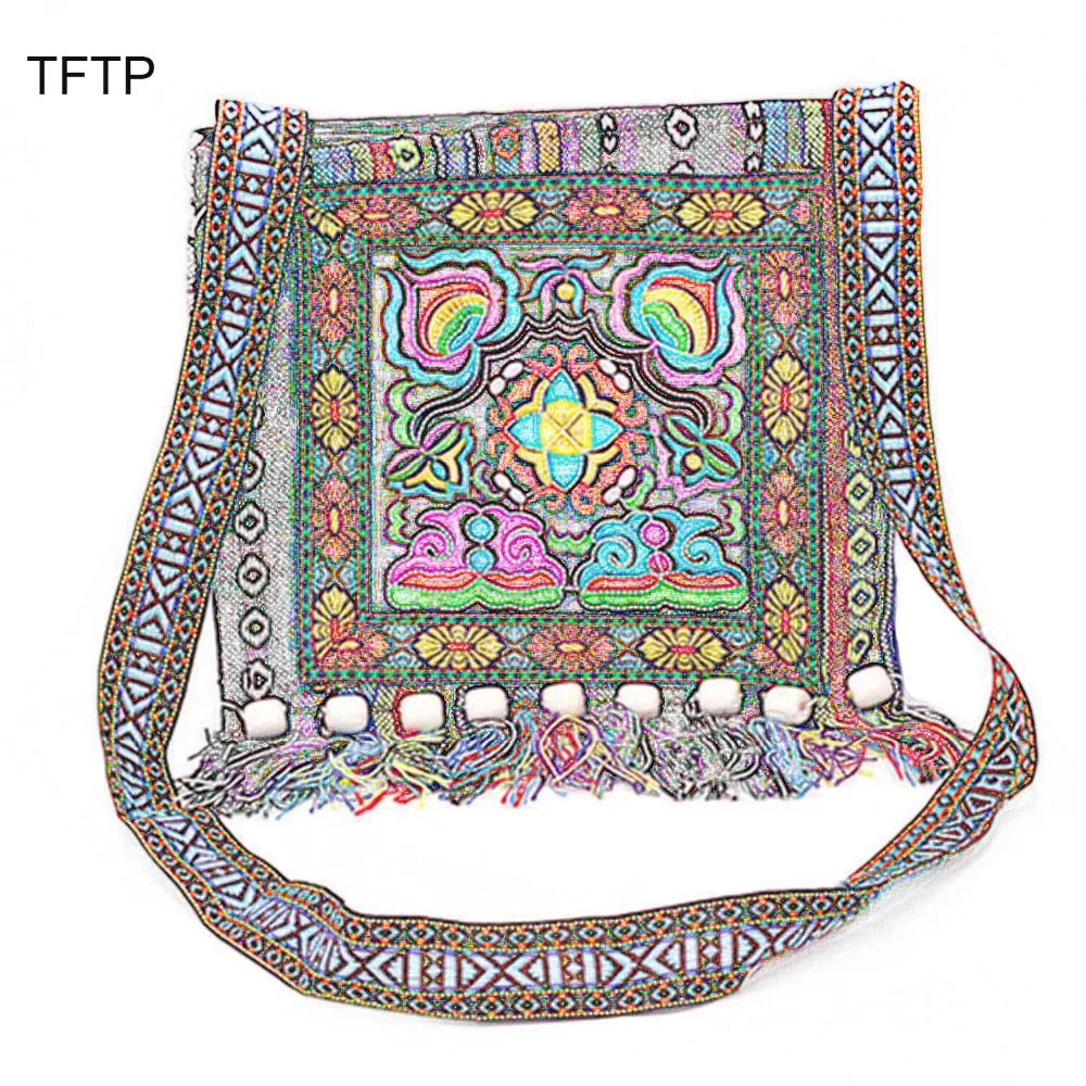 TFTP Hmong винтажная Этническая сумка на плечо в китайском национальном стиле хиппи