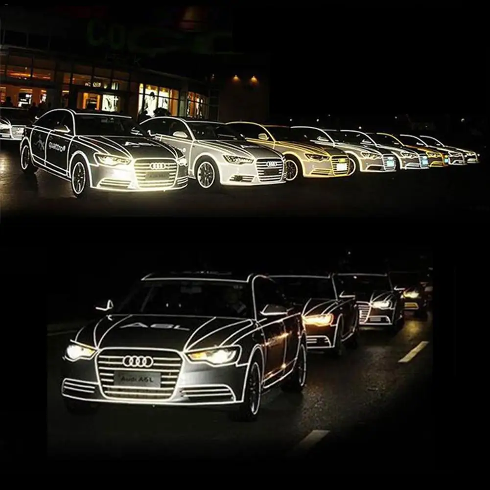 Стильные автомобильные наклейки и светоотражающая лента 5 цветов внешние