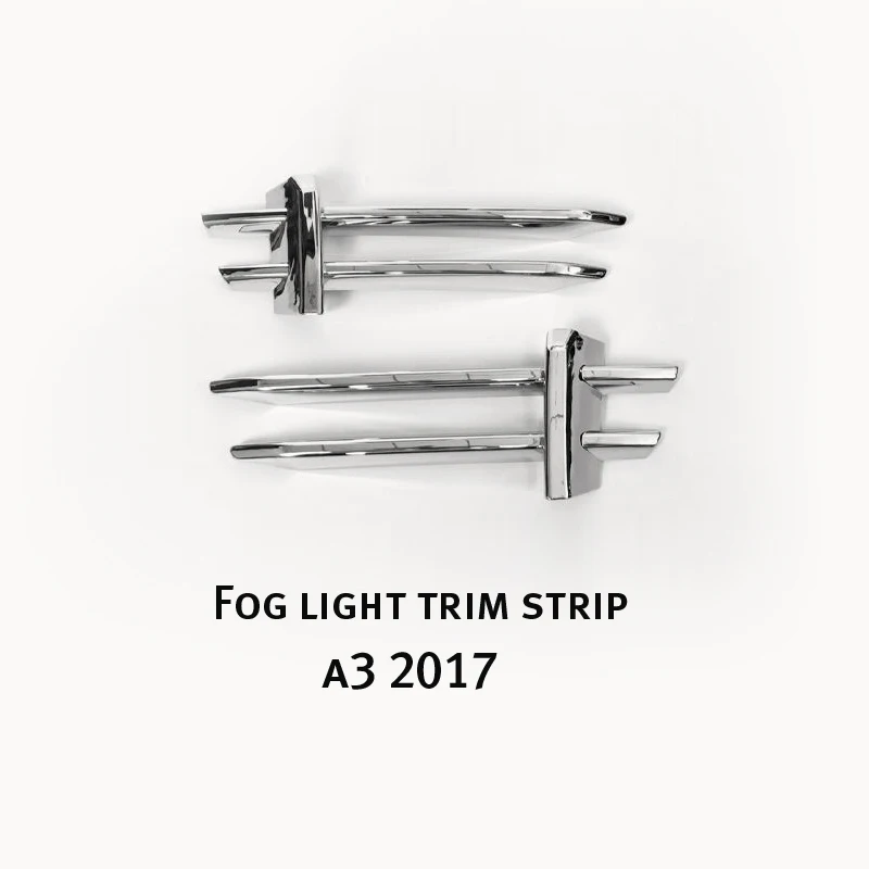 

Car Styling ABS Front Grille Decorative Cover Trim Strips 10pcs For Audi A3 2017 2018 Bumper decoration Decals