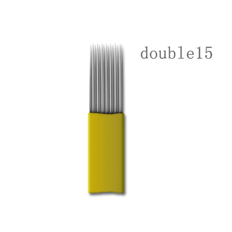 Лезвие с двойными иглами для перманентного татуажа 50 шт.|needle blade|microblading bladesblades for