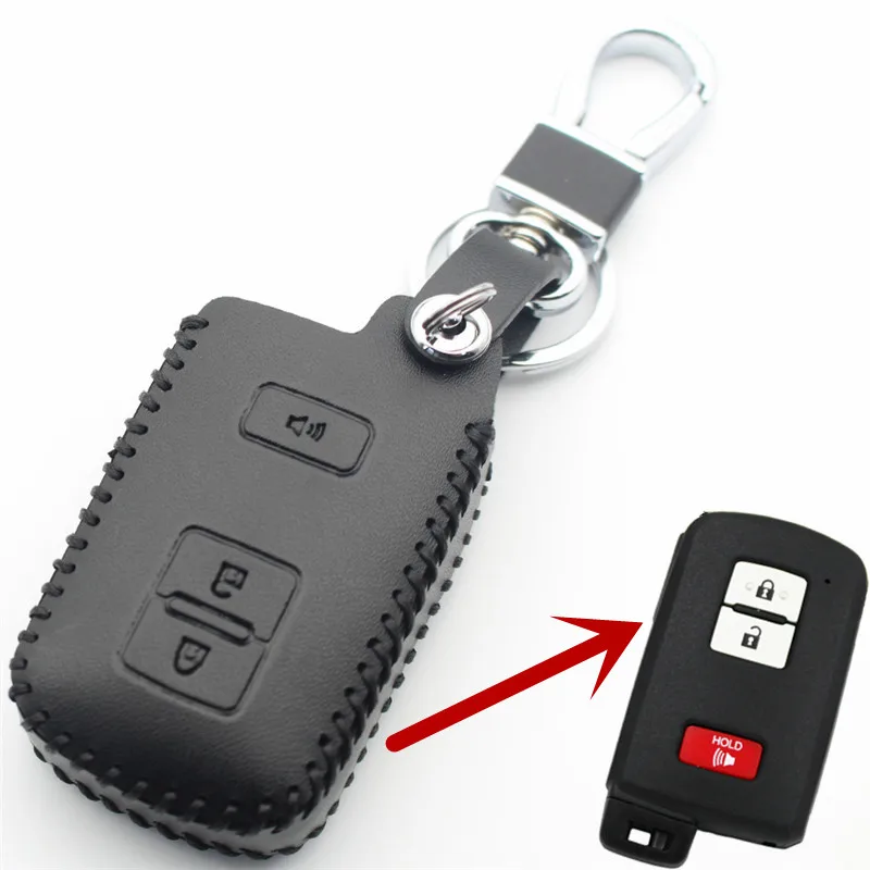 Чехол для смарт ключа FLYBETTER из натуральной кожи чехол Toyota Tacoma/Land круиз/Prius/RAV4