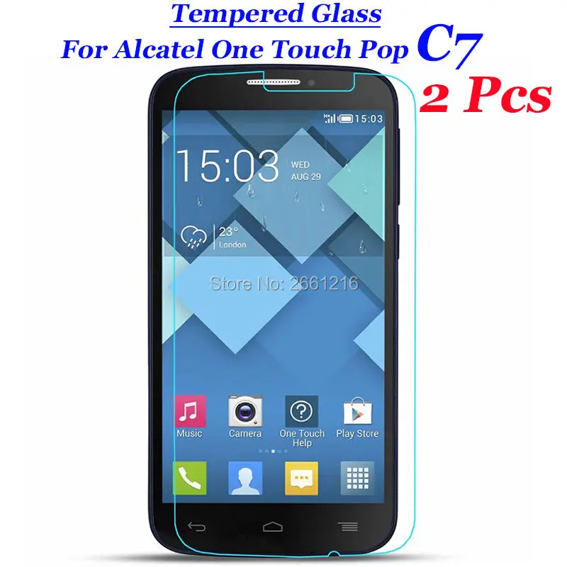 2 шт./лот для Alcatel Pop C7 закаленное стекло 9H 2.5D Премиум Защитная пленка экрана One Touch OT