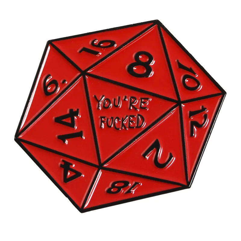 Булавка D& D, булавка на лацкане, значки для подземелий и драконов, эмалированная булавка D20, броши для любителей игр, броши для подарков для мужчин и женщин - Окраска металла: style2