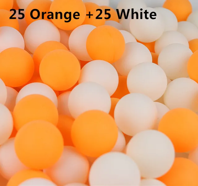 25white 25orange 30, 50, 100 шт, 2 звезды, 40+ мм, 2,8 г, мячи для настольного тенниса, мячи для пинг-понга, белый, оранжевый, мяч для игры в пинг-понг, Любительский мяч для продвинутой тренировки - Цвет: 25white 25orange