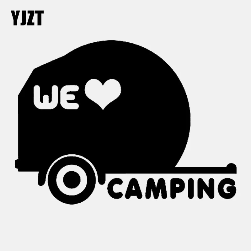 YJZT 14 2 см * 10 3 модная Виниловая наклейка для кемпинга с надписью We Love автомобильная