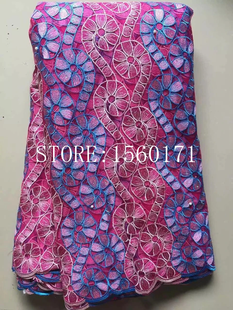 Free Shipping by DHL!! Nigerian swiss tulle lace beautiful african fabric for wedding shiny dresses.WB5287 | Дом и сад