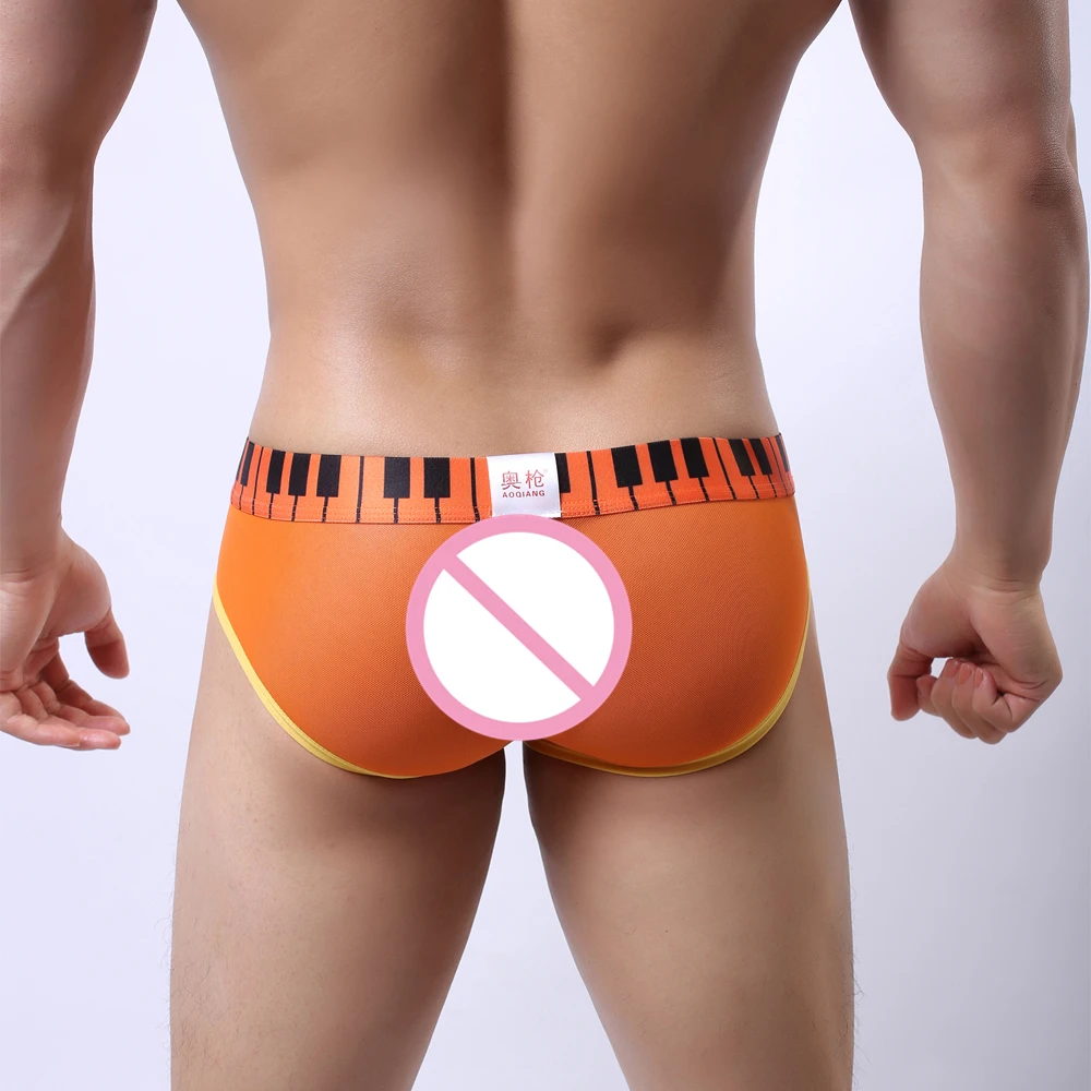 Мужские трусы брифы из сетчатой ткани черные прозрачные сексуальное нижнее