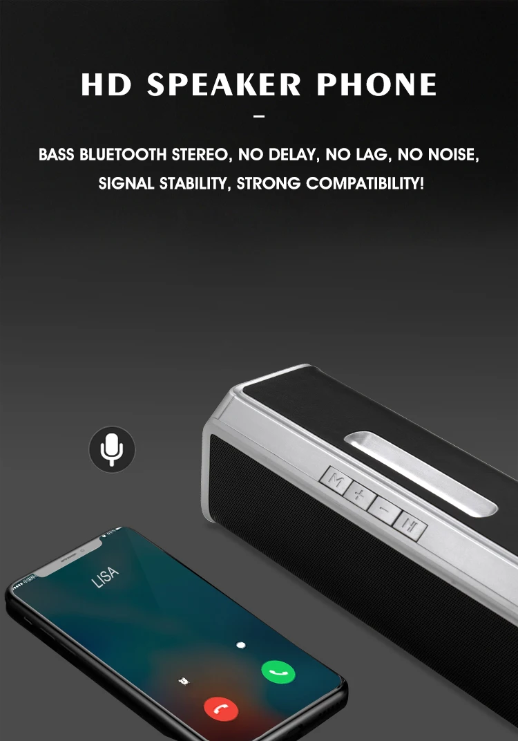 NBY 6690 Bluetooth динамик портативный беспроводной динамик звуковая система стерео музыка объемный поддержка TF AUX USB