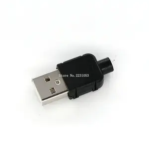 10 комплектов сделай сам USB 2,0 разъем папа тип папа 4-контактный адаптер в сборе разъем типа пайка черный пластиковый корпус для подключения данных