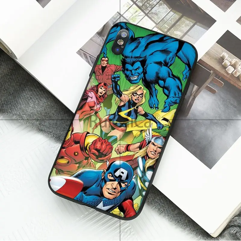 Ruicaica Marvel Avengers Heros Comics Soft Silicone TPU Phone Cover for iPhone X XS MAX 6 6S 7 7plus 8 8Plus 5 5S XR | Мобильные
