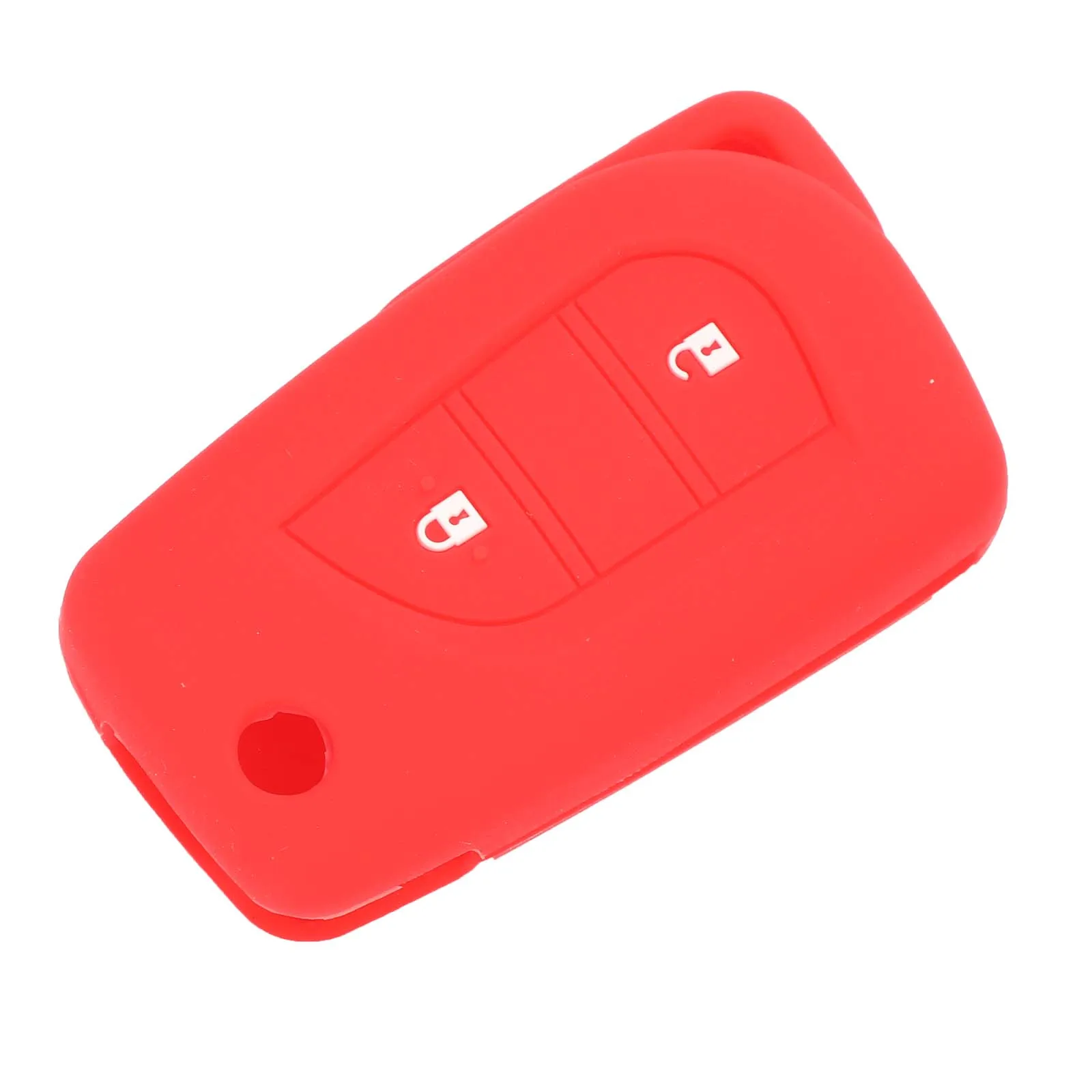red Jingyuqin 2B дистанционный ключ силиконовый чехол для Toyota Yaris Camry Corolla Prado REIZ Crown RAV4 Hilux складной флид - Название цвета: red